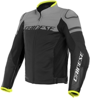 Dainese Agile Motorcykel skinn jacka,  svart-grå,  storlek 58