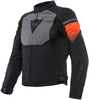 Dainese Air Fast Motorcykel Textiljacka,  svart-grå-röd,  storlek 52 för män