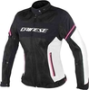 Dainese Air Frame D1 Tex Damer motorcykel textil jacka Svart Grå Rosa 44