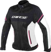Dainese Air Frame D1 Tex Damer motorcykel textil jacka Svart Grå Rosa 44