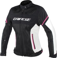 Dainese Air Frame D1 Tex Damer motorcykel textil jacka,  svart-grå-rosa,  storlek 46 för kvinnor