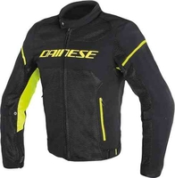 Dainese Air Frame D1 Tex Motorcykel textil jacka Svart Gul 48
