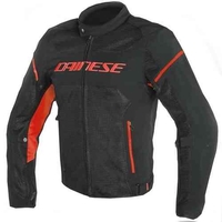 Dainese Air Frame D1 Tex Motorcykel textil jacka Svart Röd 58