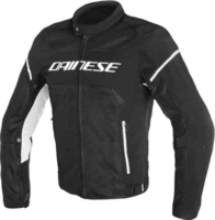 Dainese Air Frame D1 Tex Motorcykel textil jacka Svart Vit 46