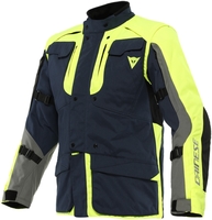 Dainese Alligator Tex Motorcykel Textil Jacka,  blå-gul,  storlek 50 för män