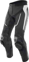 Dainese Alpha Perforerade motorcykel läder byxor Svart Vit 54
