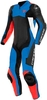 Dainese Assen 2 Ett stycke perforerad motorcykel läder kostym Svart Blå 54