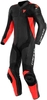 Dainese Assen 2 Ett stycke perforerad motorcykel läder kostym Svart Röd 44