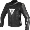 Dainese Assen Perforerad motorcykel skinnjacka Svart Vit 56