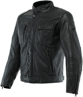 Dainese Atlas Motorcykel läderjacka,  svart,  storlek 60