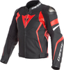 Dainese Avro 4 Motorcykel läder jacka,  svart-röd,  storlek 48