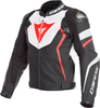Dainese Avro 4 Motorcykel läder jacka,  svart-vit-röd,  storlek 48