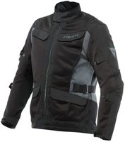 Dainese Desert Tex Motorcykel Textil Jacka,  svart-grå,  storlek 58 för män