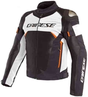 Dainese Dinamica Air D-Dry Motorcykel textil jacka Svart Vit Röd 60
