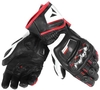 Dainese Druid D1 Långa motorcykel handskar Svart Vit Röd 2XL