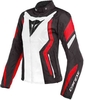 Dainese Edge Tex Kära motorcykel textil jacka Svart Vit Röd 40