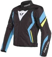 Dainese Edge Tex Motorcykel textil jacka Svart Blå Gul 56