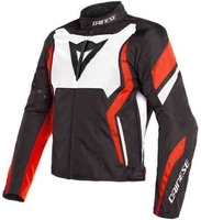 Dainese Edge Tex Motorcykel textil jacka Svart Vit Röd 56