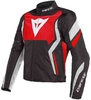 Dainese Edge Tex Motorcykel textil jacka Svart Vit Röd 56