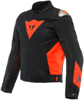 Dainese Energyca Air Tex Motorcykel Textil Jacka,  svart-röd,  storlek 44 för män