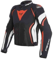 Dainese Estrema Air Tex Motorcykel textil jacka Svart Vit Röd 56