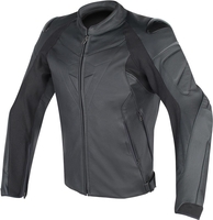Dainese Fighter Motorcykel läderjacka,  svart,  storlek 60