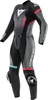 Dainese Fulminea Damer 2-delad motorcykel läderdräkt,  svart-rosa-blå,  storlek 48 för kvinnor