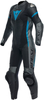 Dainese Grobnik 1-delad dammotorcykelläderdräkt,  svart-grå-blå,  storlek 52 för kvinnor