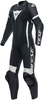 Dainese Grobnik 1-delad dammotorcykelläderdräkt,  svart-vit,  storlek 54 för kvinnor