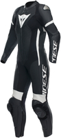 Dainese Grobnik 1-delad dammotorcykelläderdräkt,  svart-vit,  storlek 54 för kvinnor