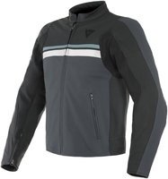 Dainese HF3 Motorcykel skinnjacka,  svart-grå-vit,  storlek 48