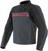 Dainese HF3 Perforerad motorcykel skinnjacka Svart Röd Blå 58