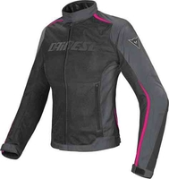 Dainese Hydra Flux D-Dry Damer motorcykel textil jacka Svart Mörklila 48