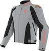 Dainese Indomita D-Dry XT Motorcykel textil jacka,  svart-grå-röd,  storlek 46