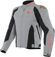 Dainese Indomita D-Dry XT Motorcykel textil jacka,  svart-grå-röd,  storlek 46