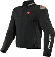 Dainese Indomita D-Dry XT Motorcykel textil jacka,  svart-röd,  storlek 52