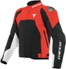 Dainese Indomita D-Dry XT Motorcykel textil jacka,  svart-vit-röd,  storlek 50