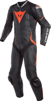 Dainese Laguna Seca 4 1st perforerat läder kostym Svart Röd 46