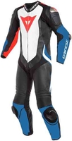 Dainese Laguna Seca 4 1st perforerat läder kostym Svart Vit Blå 52