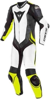 Dainese Laguna Seca 4 1st perforerat läder kostym Svart Vit Gul 54