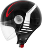 GIVI 10.7 Mini-J Icarus Jet Hjälm Svart Vit Röd S