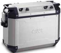 GIVI Trekker Outback 37 Sidofodral i aluminium Grå Silver en storlek