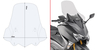 GIVI vindruta transparent,  595 mm hög,  610 mm bred för Yamaha-modeller (se beskrivning) med ABE Vindruta