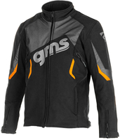 GMS Arrow Motorcykel Softshell Jacka,  svart-orange,  storlek 2XL för män