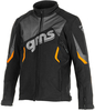GMS Arrow Motorcykel Softshell Jacka,  svart-orange,  storlek L för män