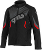 GMS Arrow Motorcykel Softshell Jacka,  svart-röd,  storlek XL för män
