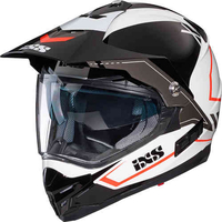 IXS 207 2.0 Enduro hjälm Svart Vit Röd L