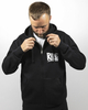 John Doe Ride Blåkedja Hoodie,  svart,  storlek S för män