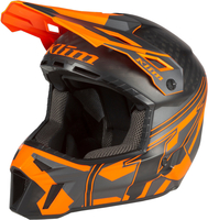 Klim F3 Carbon Pro Ascent Snöskoterhjälm,  svart-orange,  storlek 3XL för män