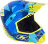 Klim F3 Cross Helmet Blue Camo Motorcykel hjälmen Svart Gul XL